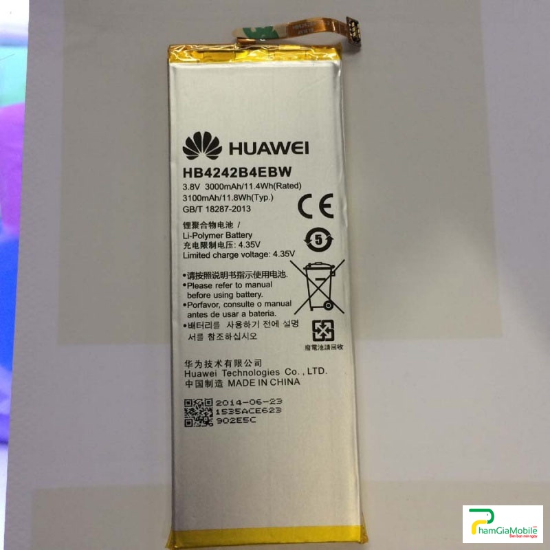 Thay Pin Huawei Honor 6 Battery HB4242B4EBW có dung lượng 3000mAh và số vold là 3.8V , được sản xuất theo chuẩn Li-ion . Pin được cải thiện hơn Pin cũ sẽ giúp bạn tạo nên sức mạnh để tiếp tục thực hiện nhu cầu thông tin liên lạc của bạn. Hoàn hảo như một pin phụ hoặc thay thế tiện dụng.
